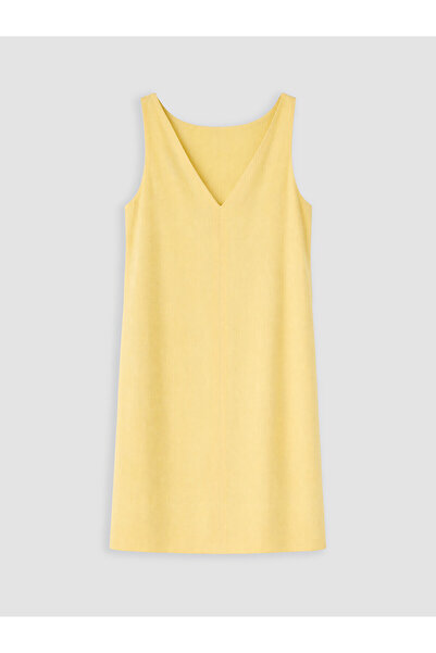 LC Waikiki Nevavm A-Line Linen Blend Mini Dress with a Difference