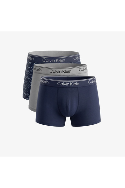 Calvin Klein Low Rise Trunk 3'lü Erkek Mavi Boxer