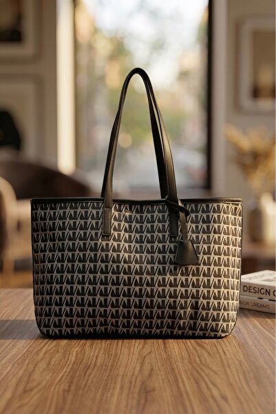 HezaJewelrry Anderson Monogram Omuz Çantası Siyah Kadın