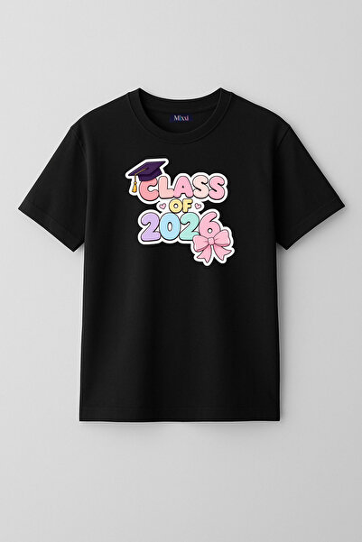 mixxi fashion تي شيرت للفتيات بأكمام قصيرة من Class Of 2026 Class Of Graduati...