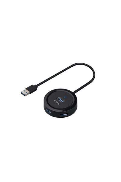 S-LINK Swapp SW-U300 4 منافذ USB3.0 موزع USB متعدد المنافذ باللون الأسود