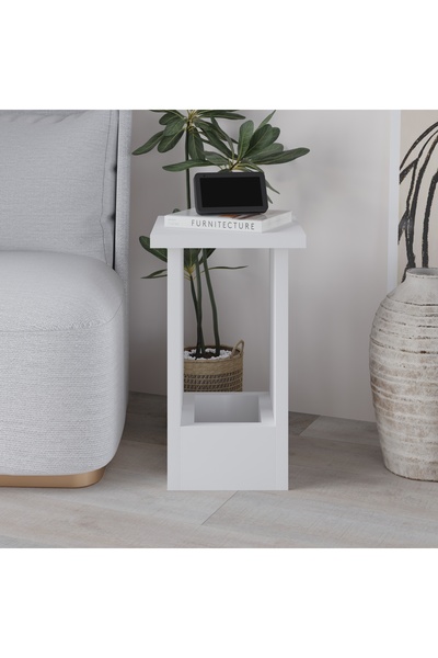 Mourah Home Tasos Side Table 30cm W - White