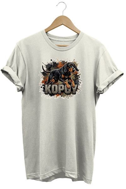 WİDİ Unisex Kopoy Printed T-Shirt - Hunter Dogs Series Crew Neck Cotton T-Shirt