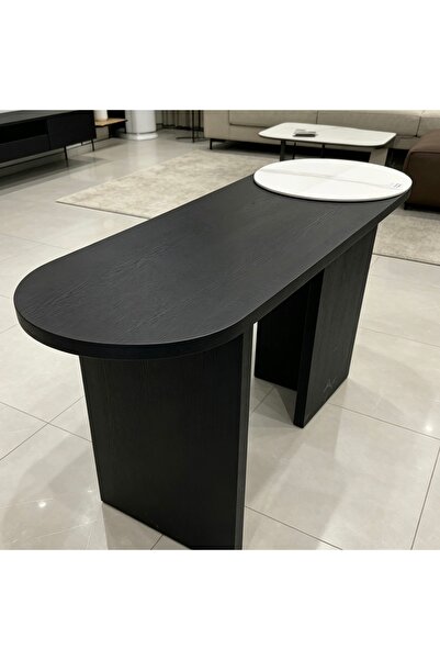 Bleco 2-Color Modern Oval Console Table