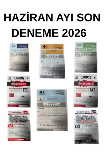 Üç Dört Beş Yayıncılık HAZİRAN SON PROVA DENEMELERİ GÜNCEL 2026