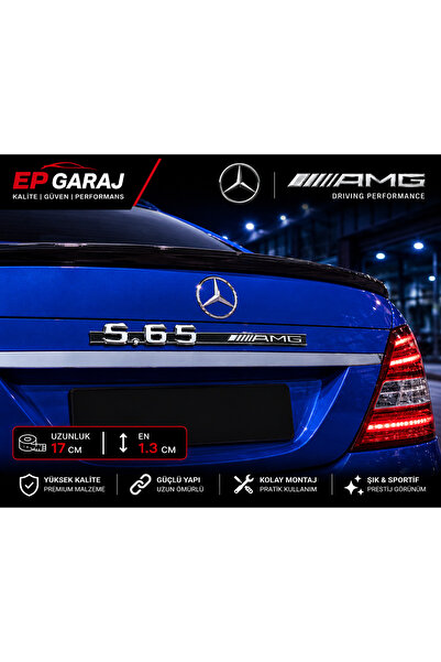 EP GARAJ OTOMOTİV MERCEDES S65 AMG BAGAJ YAZISI (ARKA AMBLEM) – METAL KROM TA...