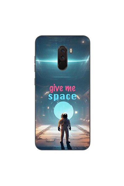 OEM Case compatible with Xiaomi Pocophone F1 Silicon Gel Tpu Model Give Me Space