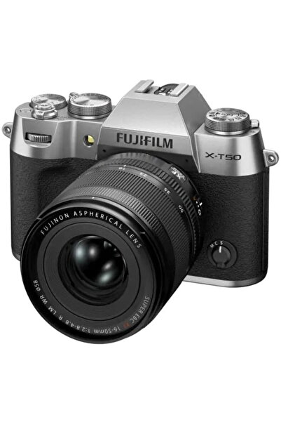 Fujifilm X-T50 Mirrorless Camera, 40.2 MB + XF 16-50mm Lens, Silver