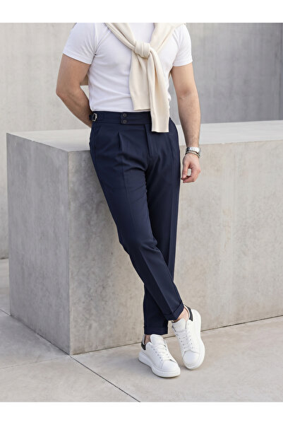 BASEL.CO New Season Pleated Old Money Fabric Trousers
