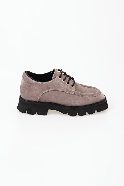 Eschi Genuine Suede Thick Sole Oxford Shoes |   Lace-Up Casual and Stylish Wo...