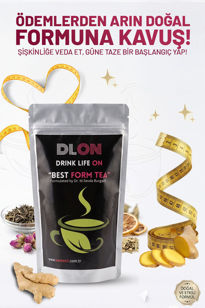 DLON Best Form Tea - Dr. Sevda Burgazlı Formüllü Detoks ve Ödem Çayı 30 Saşe