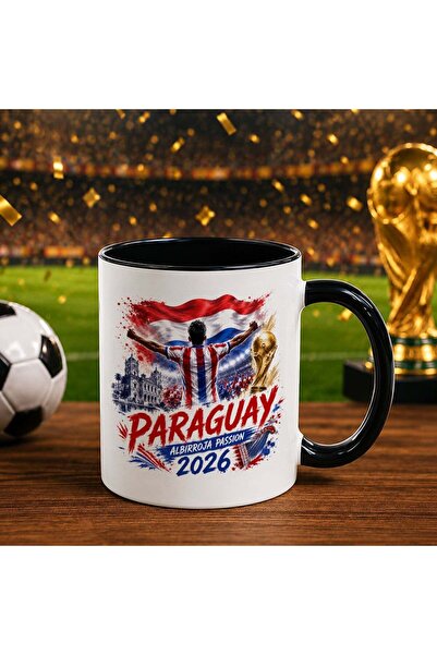 Bk Gift Paraguay Fan-Themed 2026 World Cup Designed Black Trophy Cup