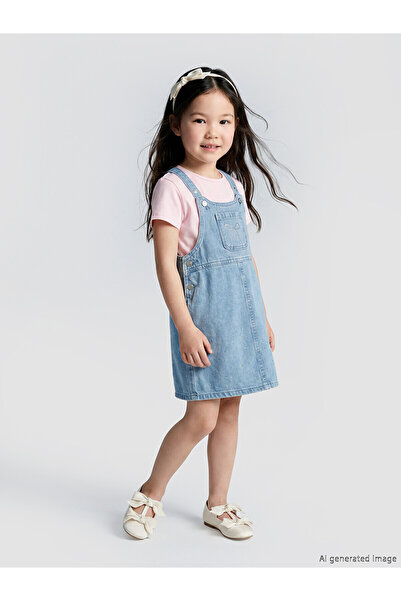 LC Waikiki Vizyon New Season Stone Embroidered Girls' Salopet