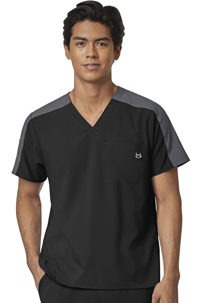 WonderWink Men's Medical Blouse with Contrasting Colors from