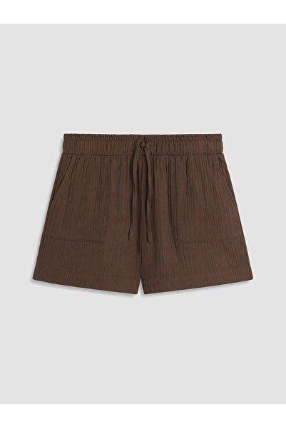 LC Waikiki Vizyon New Season Women's Muslin Shorts with Elastic Waist