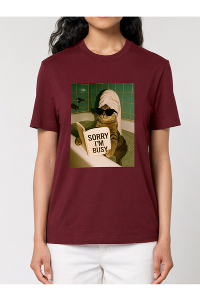 Cu Pisici Tricou din bumbac organic Premium-Sorry, I’m busy, Unisex
