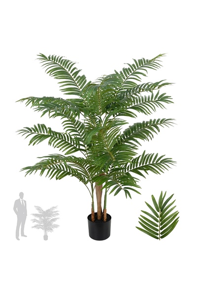 Roberto Rossi Palmier artificial H130cm Areca cu 7 tulpini si 7 frunze