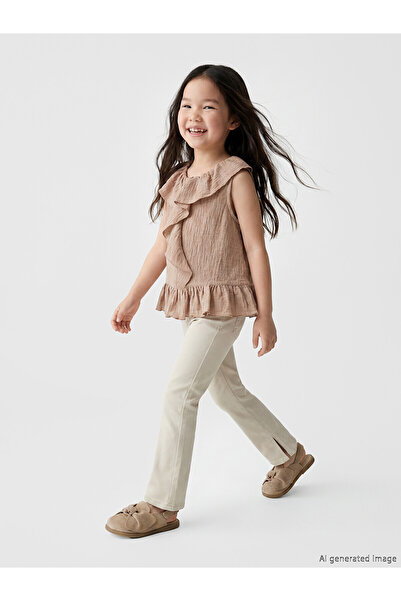 LC Waikiki Vizyon New Season Crew Neck Flounce Girls' Undershirt