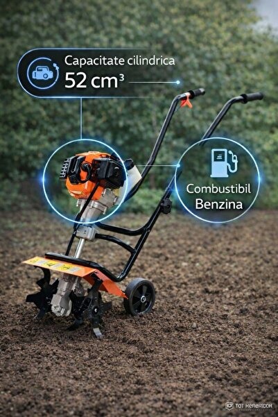 Kraft&dele Motosapă rotativă, pe benzină 5.2 CP, KD176