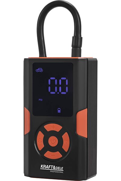 Kraft&dele Compresor portabil alimentat cu baterie, 10.3 bar, 5000mAh, USB-C,...