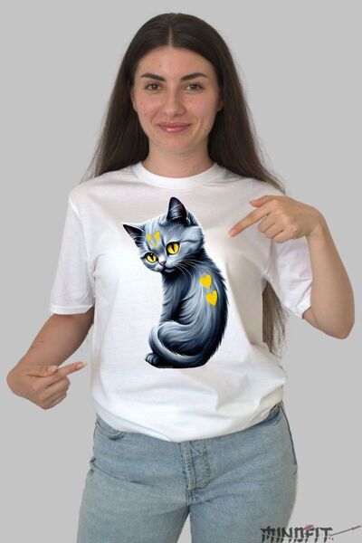 GILDAN Tricou Cu Pisica Draguta