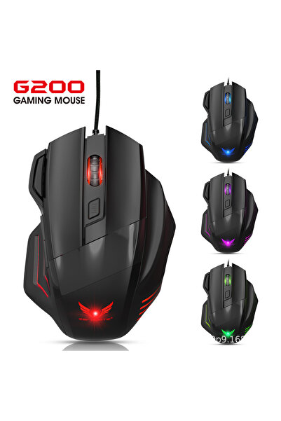 Myzumax G200 RGB Işıklı 7 Tuşlu 2400 DPI Ergonomik Gaming Oyuncu Mouse - Çift...