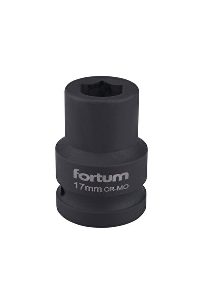FORTUM Cheie tubulară de impact 3/4 ", 17 mm, FORTUM, lungime 52 mm, 4703017