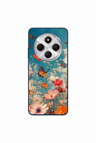 OEM Case compatible with Xiaomi Redmi 14C Silicone Gel Tpu Pattern Flowers an...