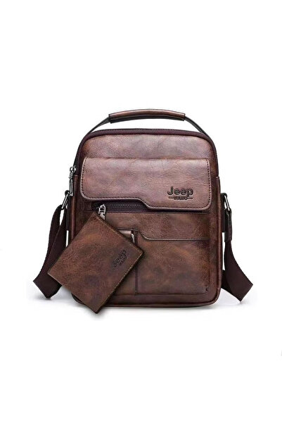 GGEROU Men Crossbody Bag Shoulder Bags Vintage Men Handbags Large Capacity PU...