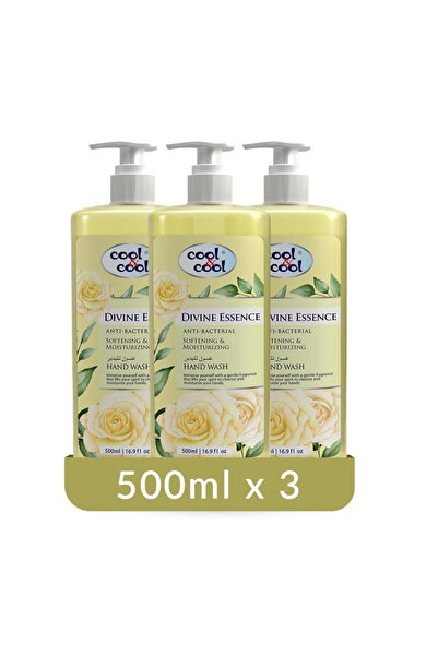 COOL & COOL ديفاين - 500 مل (عبوة من 3) - غسول يدين سائل مضاد للبكتيريا، ملطف...