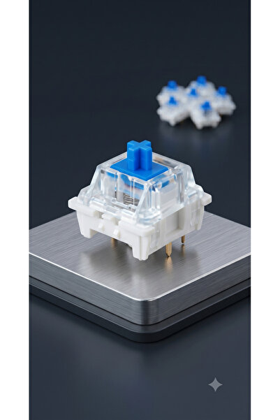 HibraPrint Blue Switch Mekanik Tuşlu Clicker Anahtarlık 3D yazıcı klavye için...