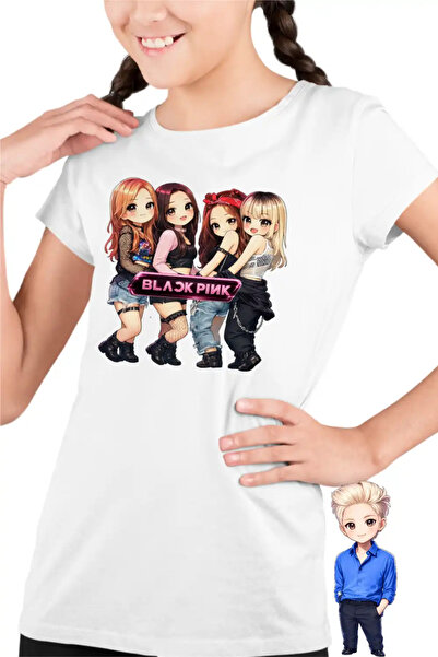 OEM Κοριτσίστικο μπλουζάκι BlackPink για πάρτι, K-pop εμπορεύματα