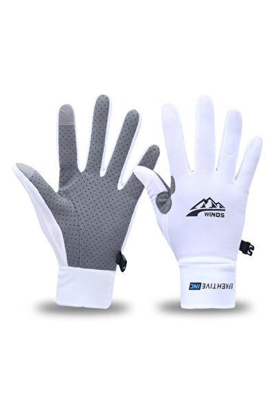Choice5 L WHITE Men's Lightweight Summer Ice Silk Full-Finger Quick-Dry Touch...