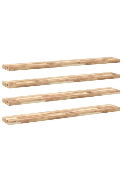 vidaxl Rafturi suspendate 4 buc. 140x20x4cm lemn masiv acacia netratat