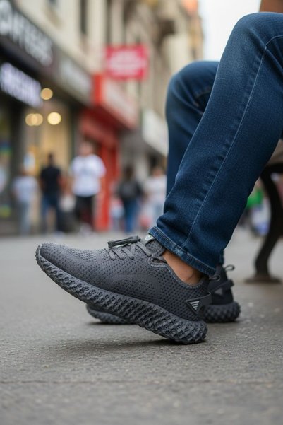 Cozi company Knitwear Comfortable Lightweight Sole Anti-Sweat Men's Walking Sports Shoes