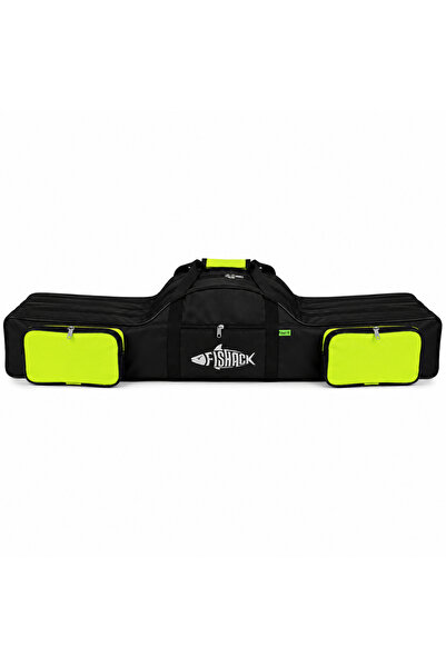 Fishack Olta/Kamış Çantası - - 3 Gözlü - Cepli - Siyah/Fosfor Yeşili - 120 cm