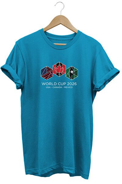 WİDİ Hexagon Printed World Cup T-Shirt Football Tournament Souvenir Printed T...