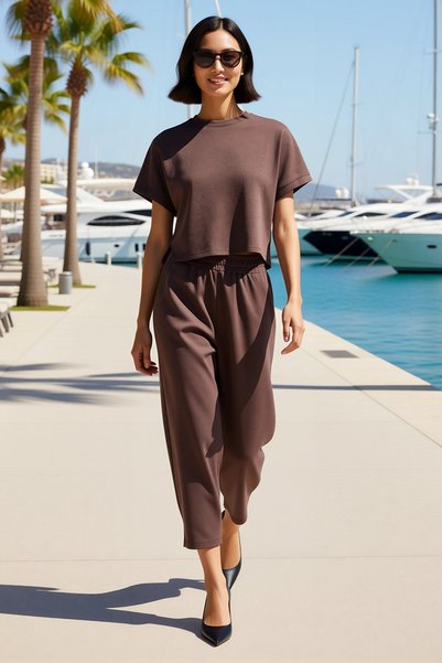 BENERLY Women's Plus Size Oversize Narrow Leg Soft Touch Knitted Suit Karyoka...