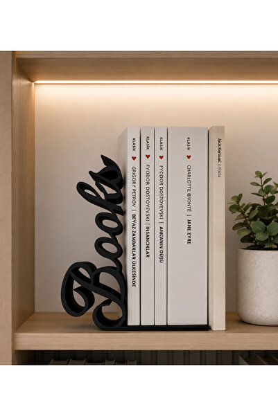 HobbyFabDesign Kitaplık Standı-Kitap Desteği - Dekoratif Kitap Dik Tutucu -Ev...
