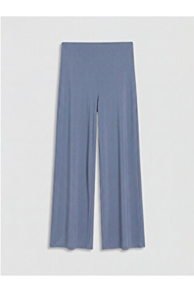 LC Waikiki New Season Blue Wide Leg Women's Sweatpants with Elastic Waist