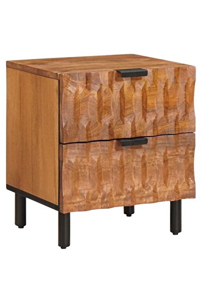 vidaxl Dulap de noapte Maro 40 x 33 x 46 cm Lemn de mango solid