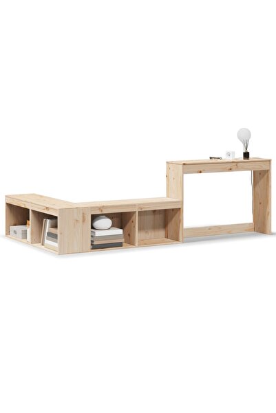 vidaxl Noptieră cu birou, 222x107x75 cm lemn masiv de pin