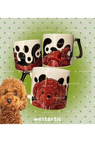 westartic westdogs Toy Poodle Cockapoo Karamel Kaniş Köpek Tasarım Kupa Finca...