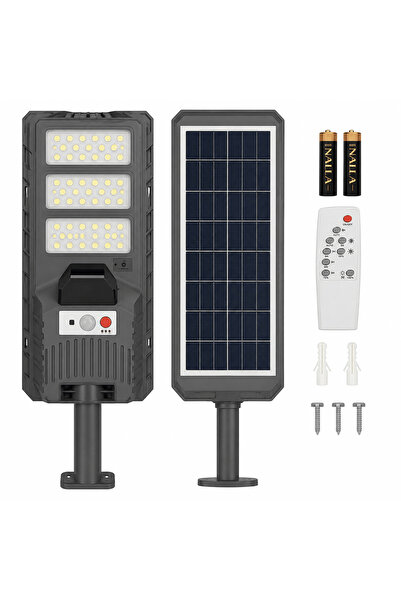 TnsAround Lampă solară LED, 300W, Senzor de mișcare, 3200 Lumeni, Alb rece 65...