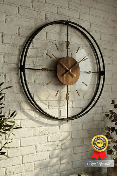 AGA KONSEPT Ceviz Deluxe (Büyük Boy 51 x 51 cm) Iskandinav Modern Dekoratif M...