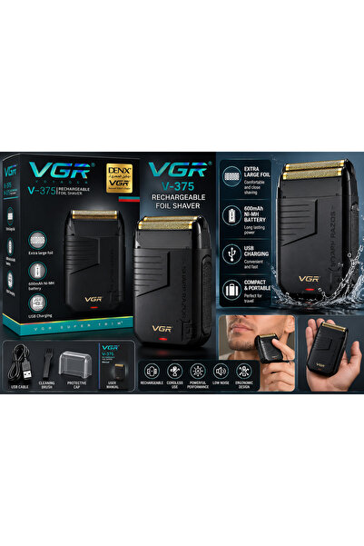 VGR V-375 Rechargeable Foil Shaver USB Charging Men’s Electric Shaver