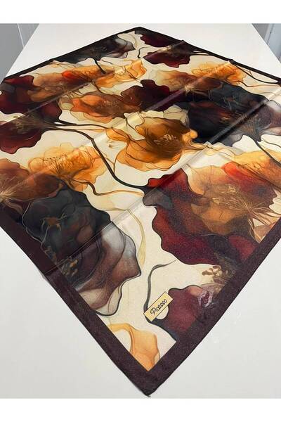 Picasso Svilena marame sa smeđim kristalima – stilski dizajn od kepera 90x90
