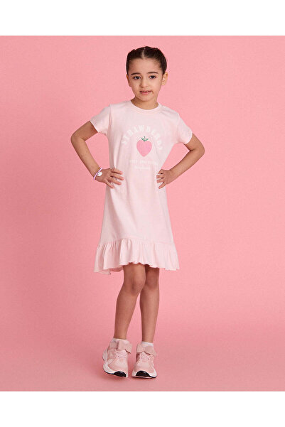 REDTAG Girls Pink Printed Nightshirt
