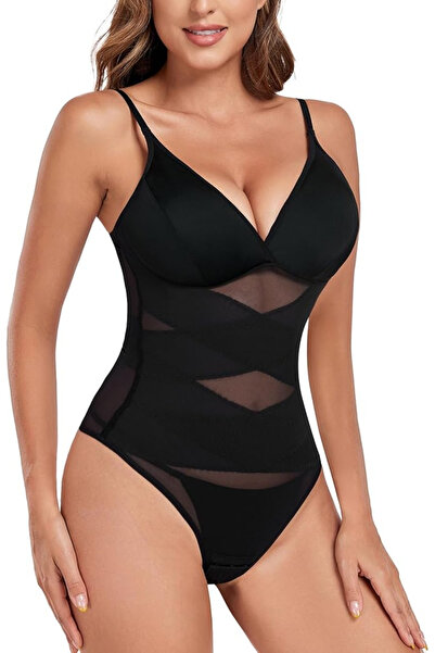 TUOPUDA Body modelator damă Tuopuda, Control abdomen, Design X criss-cross, B...