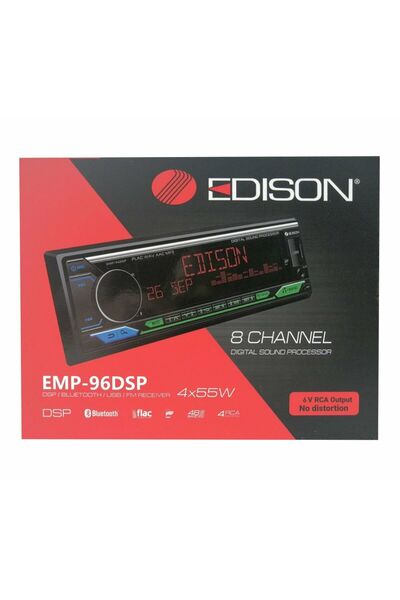 Edison EMP 96 DSP Oto Teyp 4 Anfi Çıkışlı DSP İşlemcili Telefon Kontrollü USB...
